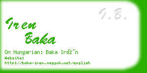 iren baka business card